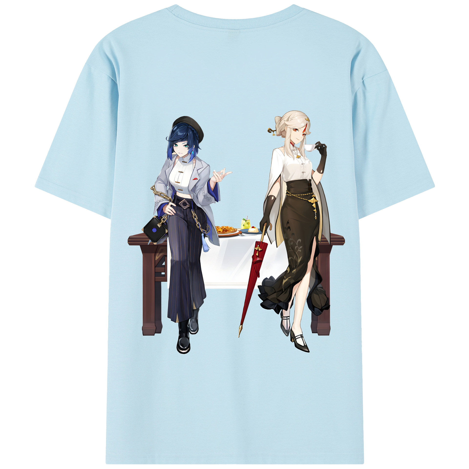 げんし神 夜兰 やらん genshin Yaran 綿100％半袖Tシャツ（背面プリント）